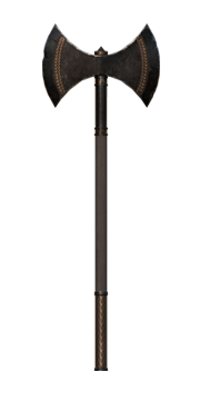 Double Axe Variant 6 Unique - Dark and Darker Weapon
