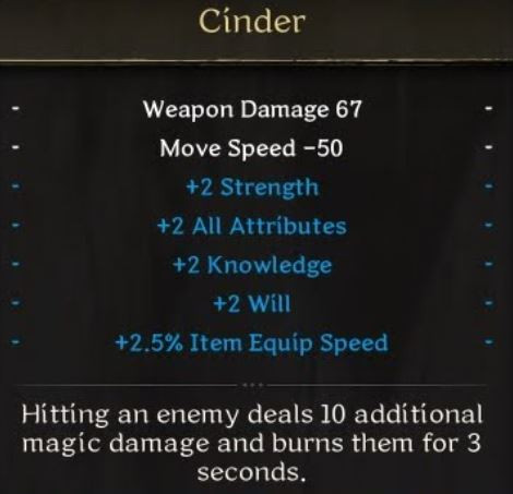 Cinder Halberd Unique for Dark and Darker